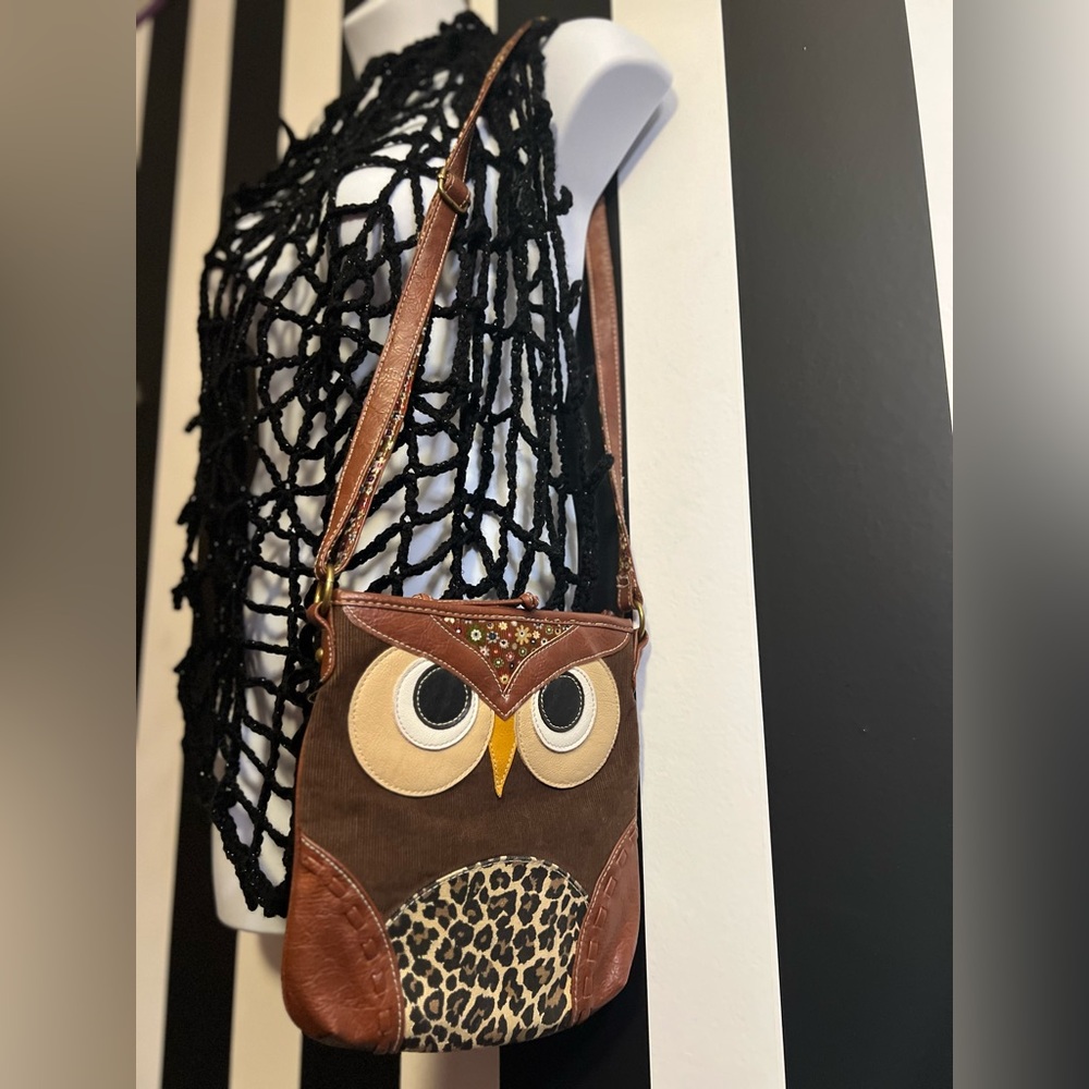 Brown Owl Design Crossbody Bag - Picture 4 of 7